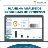 Planilha Análise de Problemas de Processo com Dashboard Loja das Planilhas